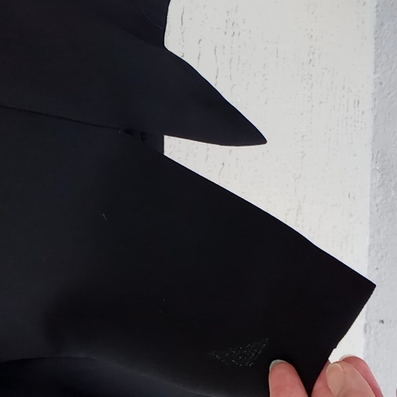 Tahari ASL Envelope Collar Women's Black Sheath Dress With Big Button Size 12P - Picture 4 of 11